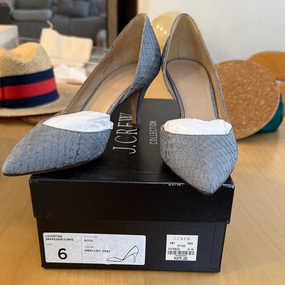 J. Crew Valentina Heels in Mercury Grey size 6 - Picture 1 of 13